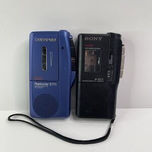 OLYMPUS S711 & Sony M-627V Pearlcorder Blue Micro-Cassette Tape Recorder Parts